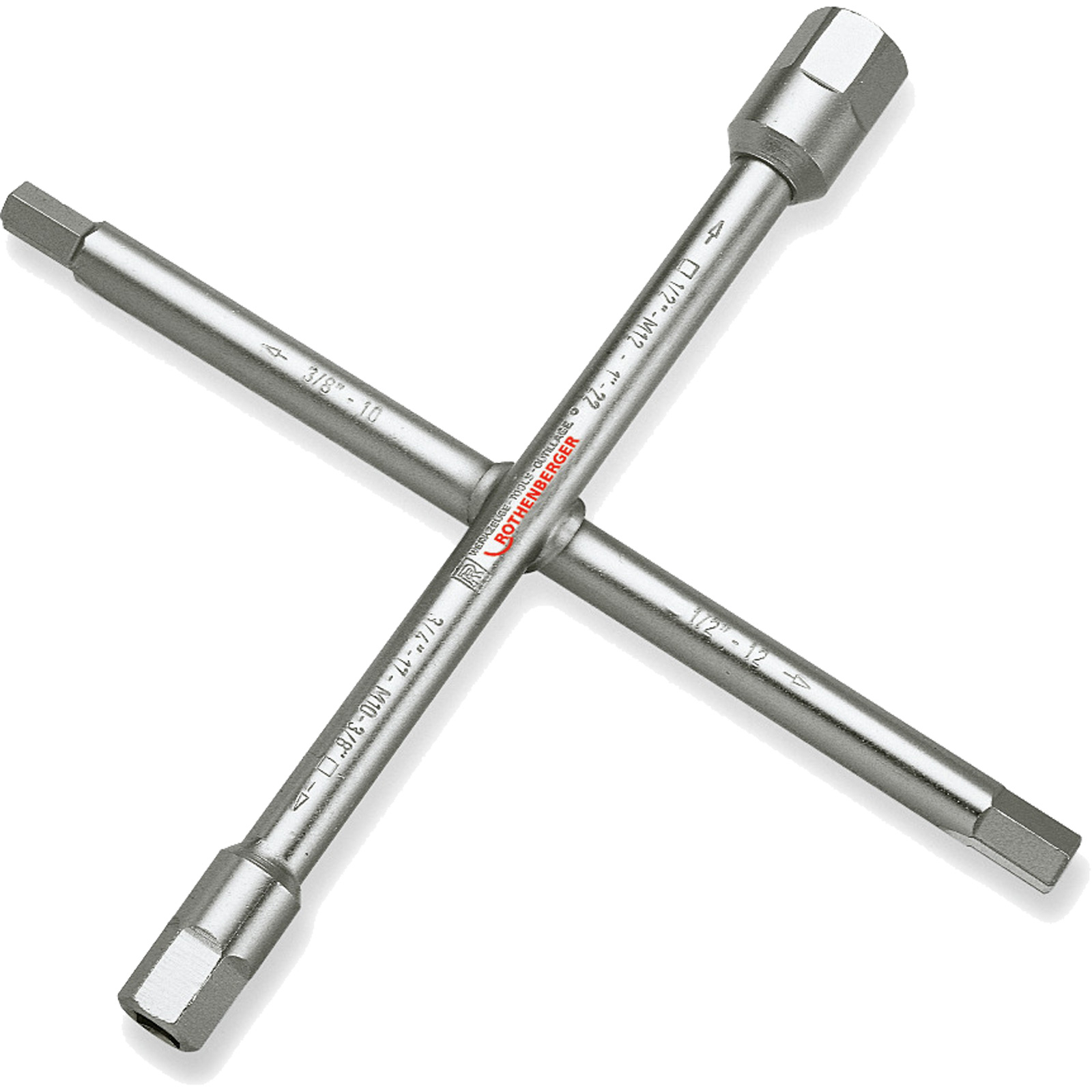 ROTHENBERGER Sanitär-Kreuzschlüssel, 3/8-1",10fach-Fkt - 351043