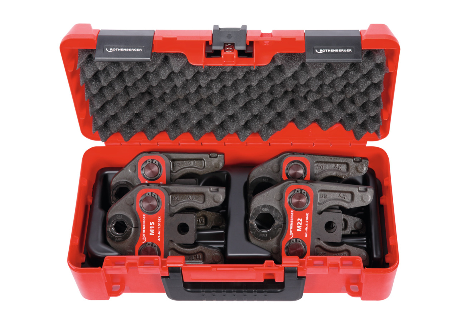 ROTHENBERGER Pressbacken-Set Standard M15-18-22-28 im Koffer - 015062X