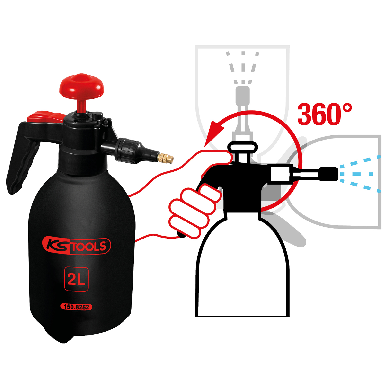 KS TOOLS Universal-Druck-Zerstäuber 2 l - 150.8252