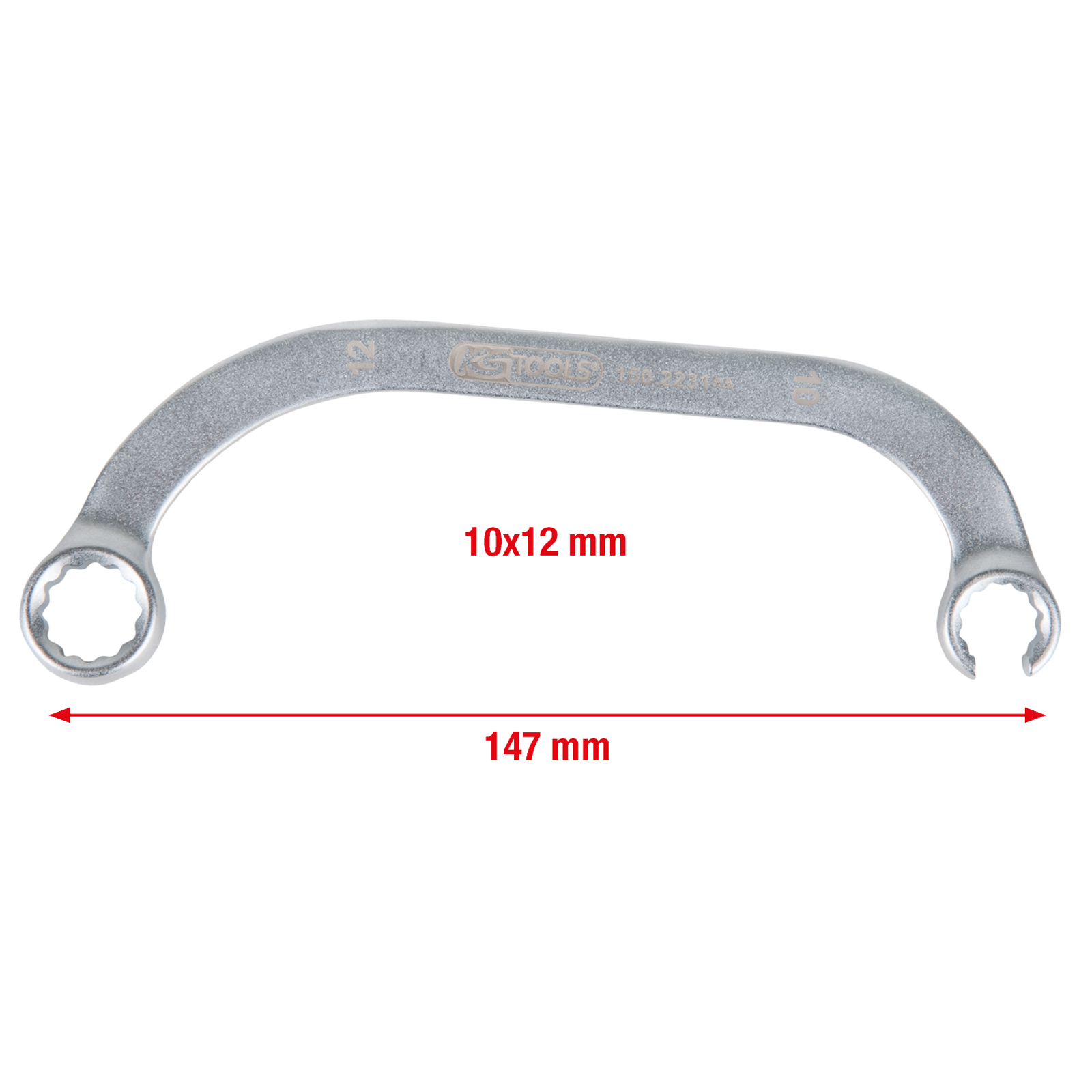 KS TOOLS Turbolader Spezial-Schlüssel für VAG 10 x 12 mm - 150.2231