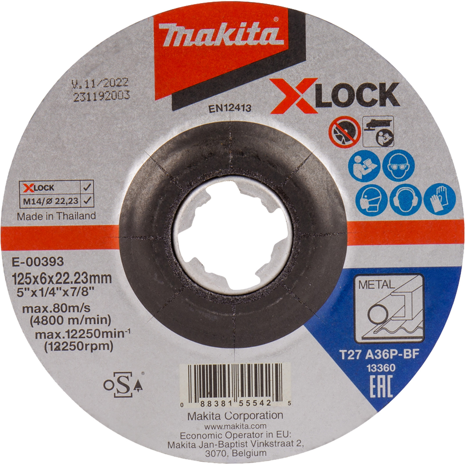 Makita Schruppscheibe 125 x 6 mm A36P-BF - E-00393