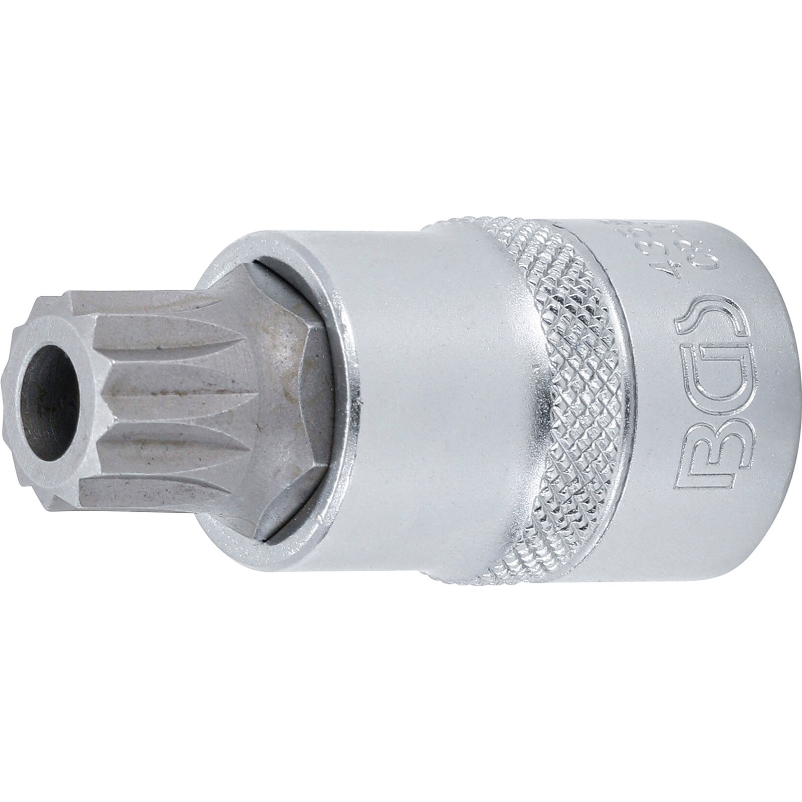 BGS Bit-Einsatz Antrieb Innenvierkant 12,5 mm (1/2") Innenvielzahn (für XZN) mit Bohrung M16 - 4356