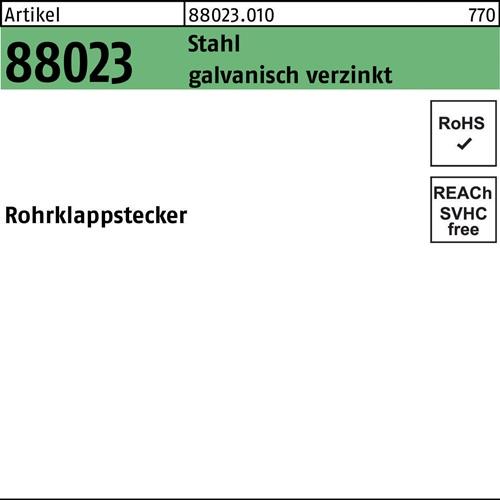 Rohrklappstecker R 88023 6x 40x 22 Stahl galv.verz. 50 Stück