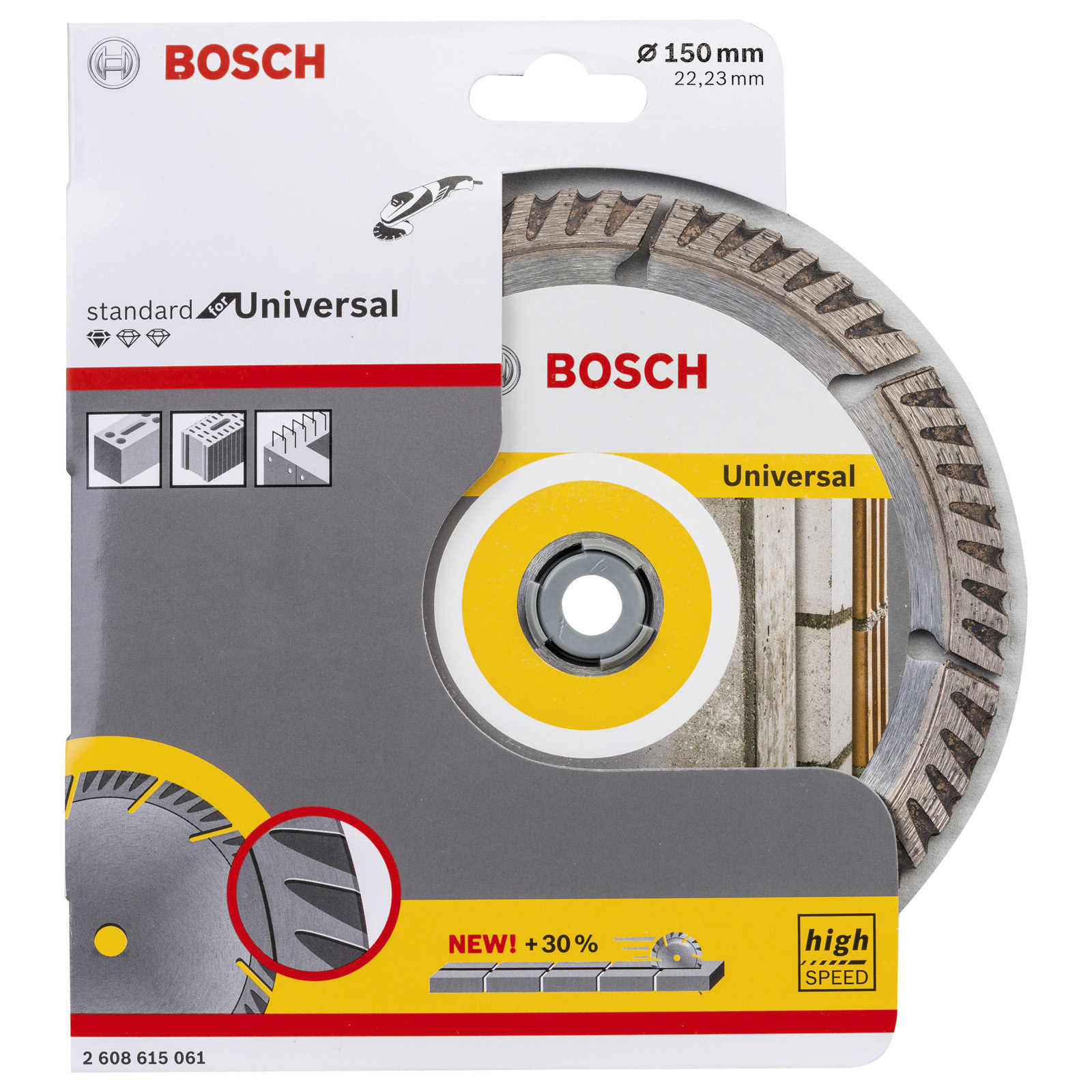 Bosch Diamanttrennscheibe 150x22,23 Standard f. Universal - 2608615061