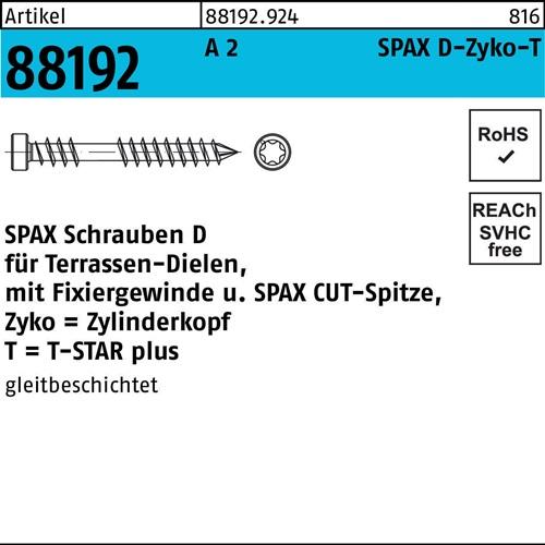 Holzbauschraube R 88192 ZYLKO T-STAR 5x40/22-T25 A 2 CUT-Sp. 200St. SPAX