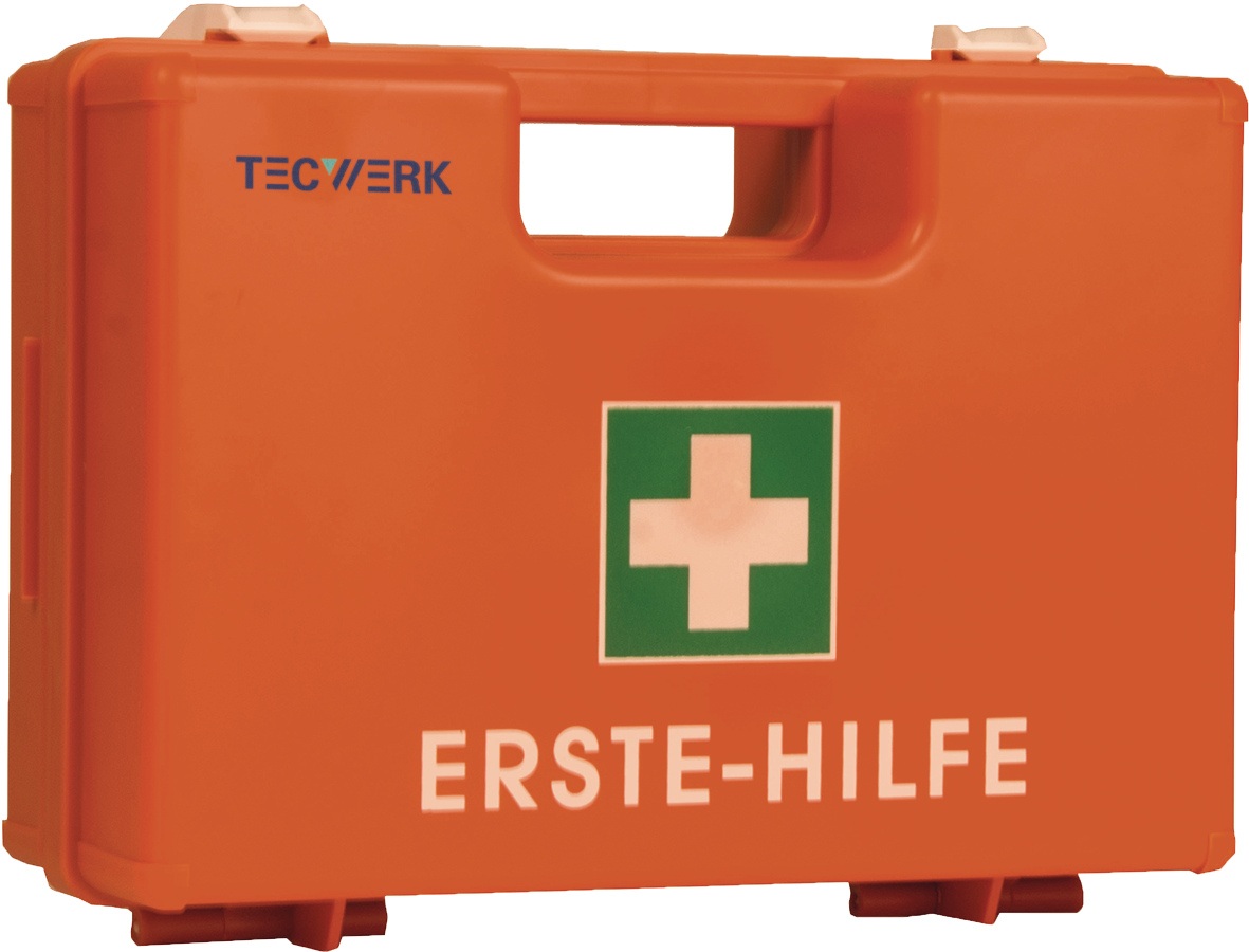 Erste Hilfe Koffer BAUBRANCHE B260xH170xT110ca.mm orange TECWERK