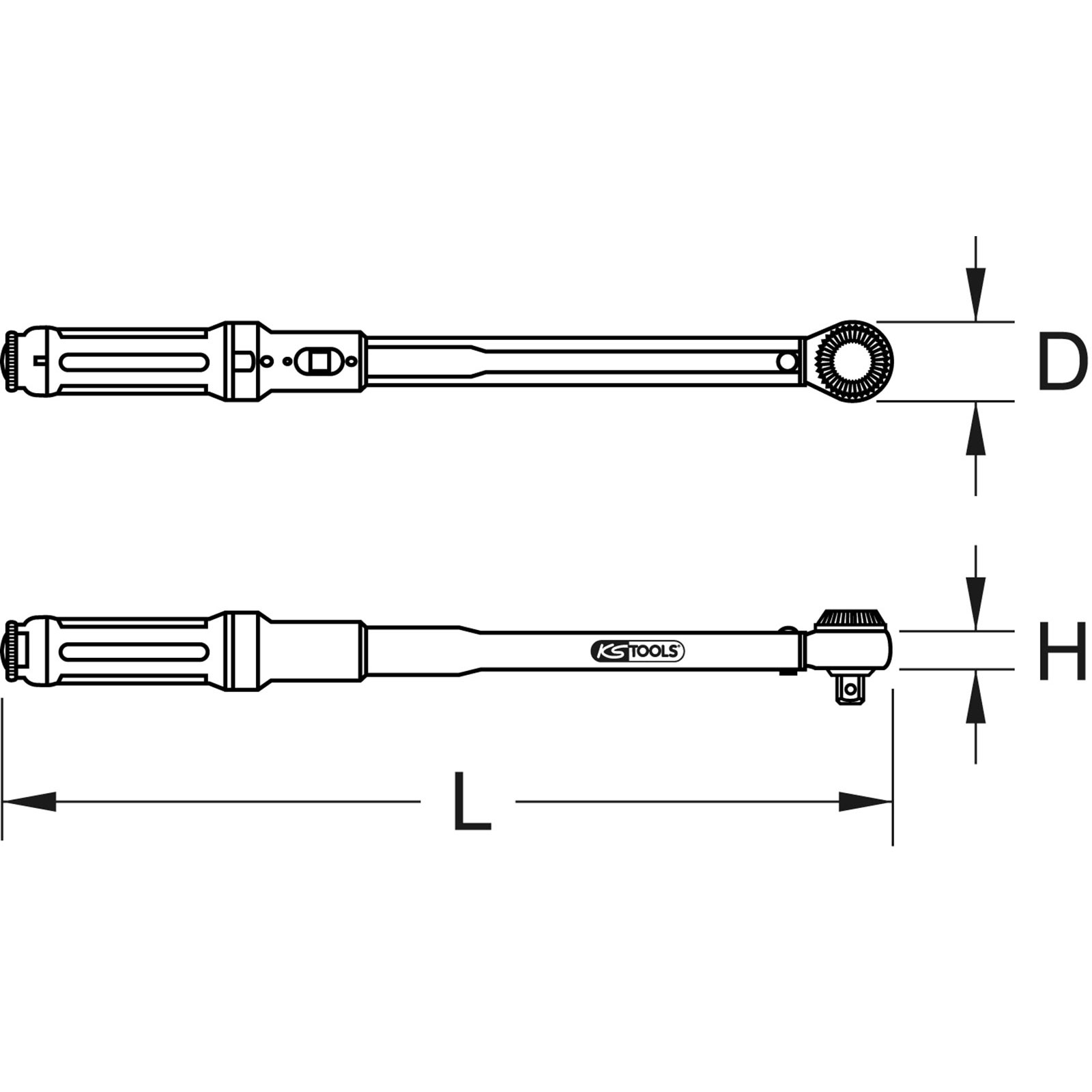 KS TOOLS 1/4" ERGOTORQUEprecision Ratschen-Drehmomentschlüssel Drehknopf 1-5 Nm - 516.1402