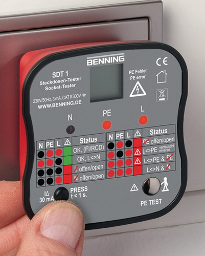 BENNING Steckdosentester SDT 1 z.Prüfung v.Schutzkon.steckd - 20053