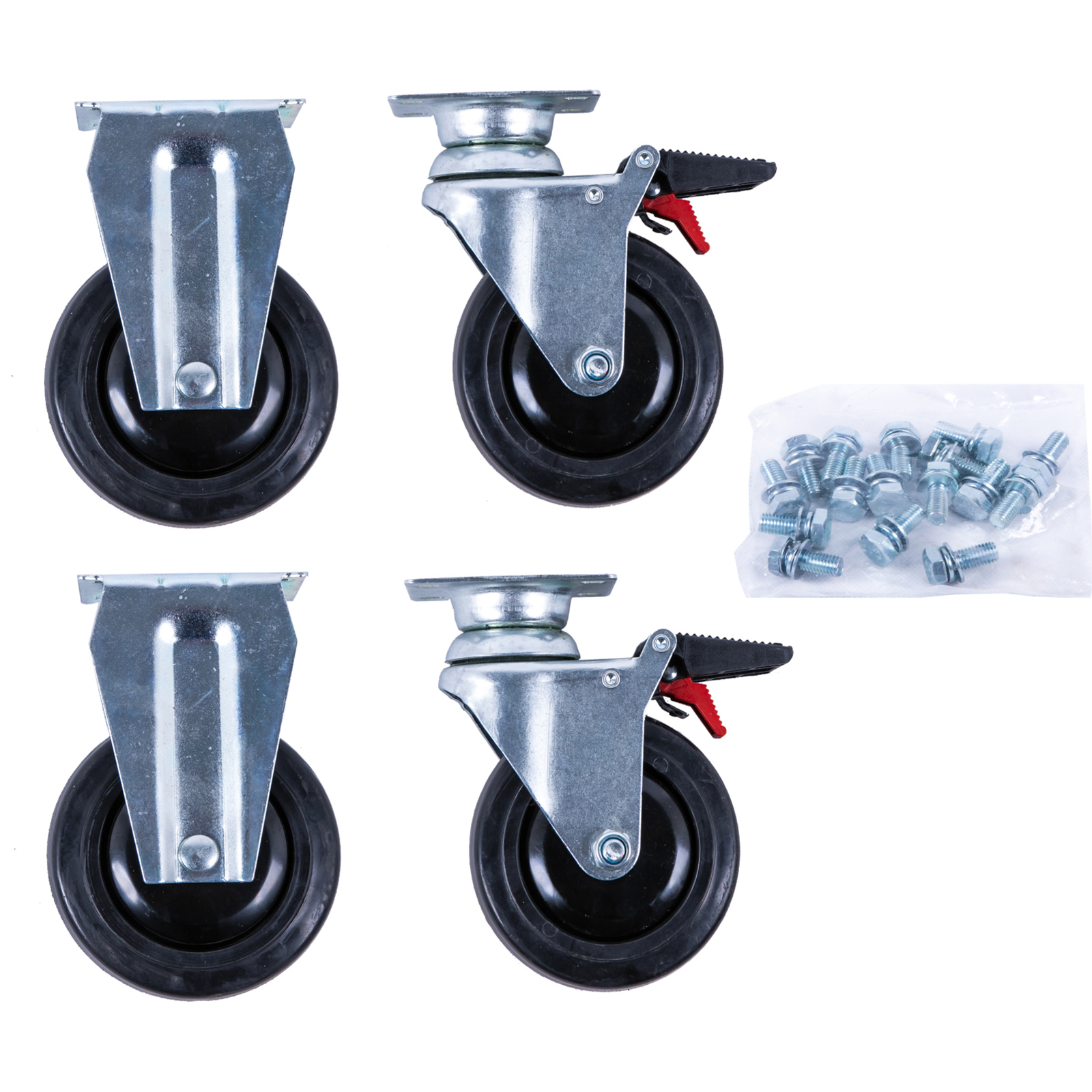 KS TOOLS Rollen-Satz zu PERFORMANCEplus Werkstattwagen inkl. Schrauben - 873.5008-R014P