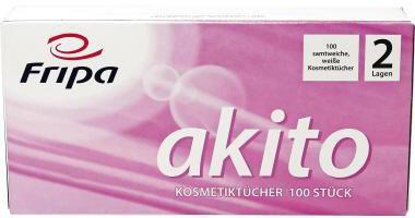 Fripa Kosmetiktuch akito 6011107 21x20cm 2-lagig weiß 100 St./Pack.