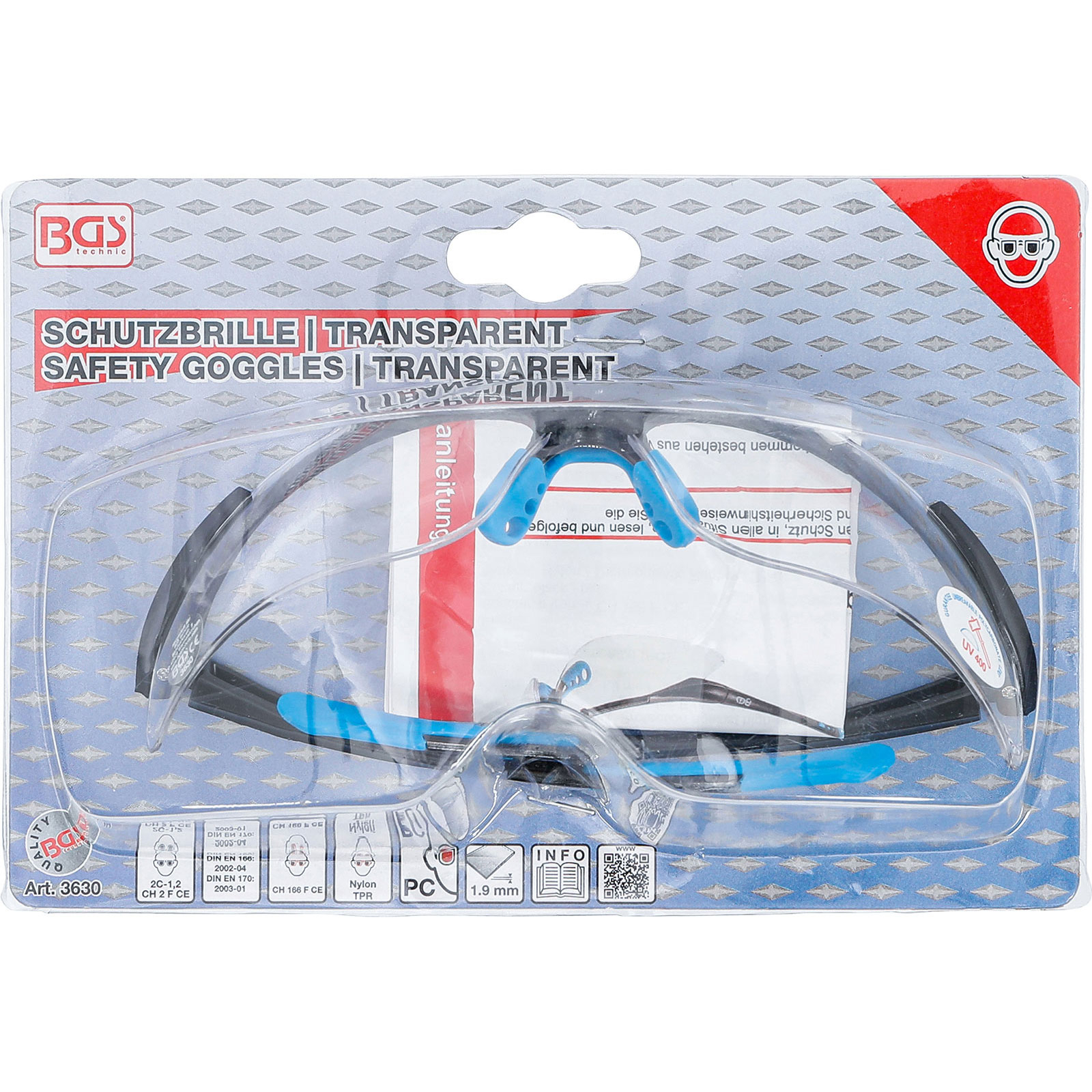 BGS Schutzbrille transparent - 3630