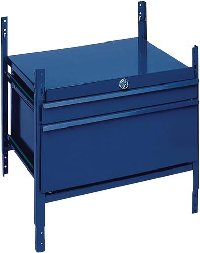 Schubladenelement LOGS 100 H520xB540xT390mm 2 Schubl.abschl.blau RAL 5022 LOGS - LOGS 100 RAL 5022