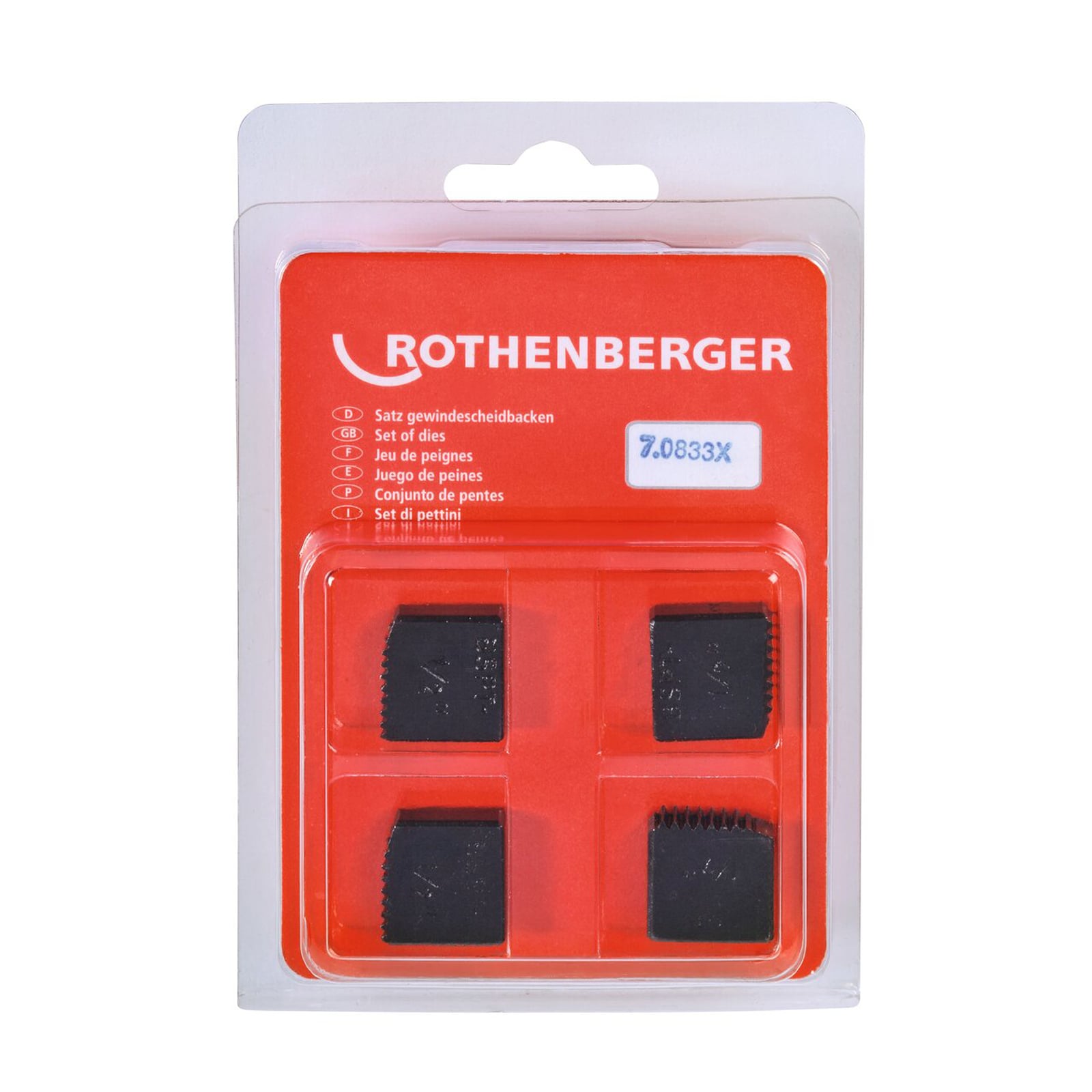 ROTHENBERGER 4x SC Schneidbacken BSPT R 1/2" - 070833X