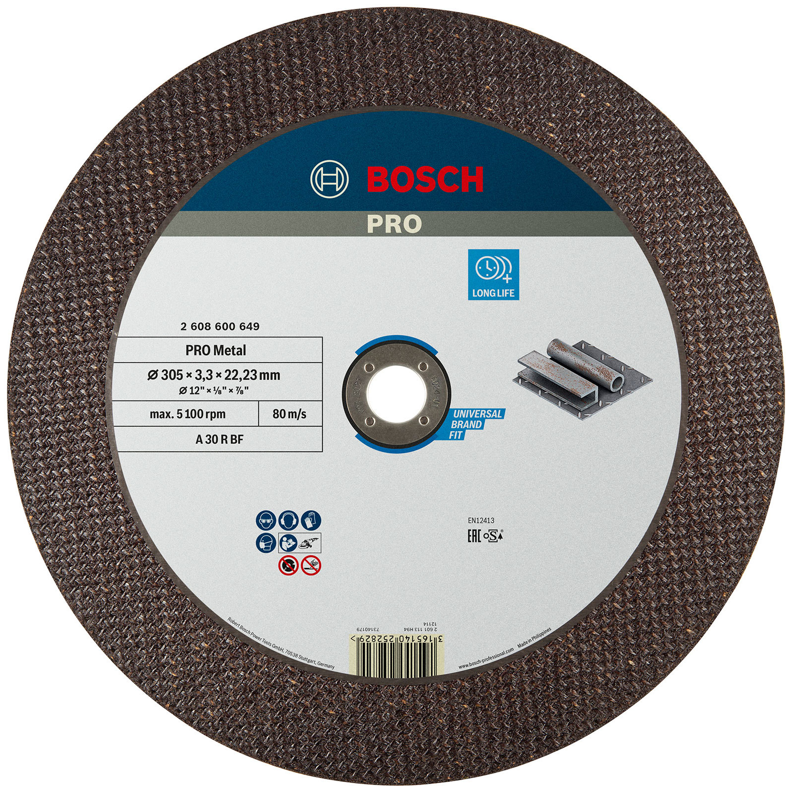 Bosch PRO Metal Trennscheibe 300 x 3,2 x 22,23 mm - 2608600649