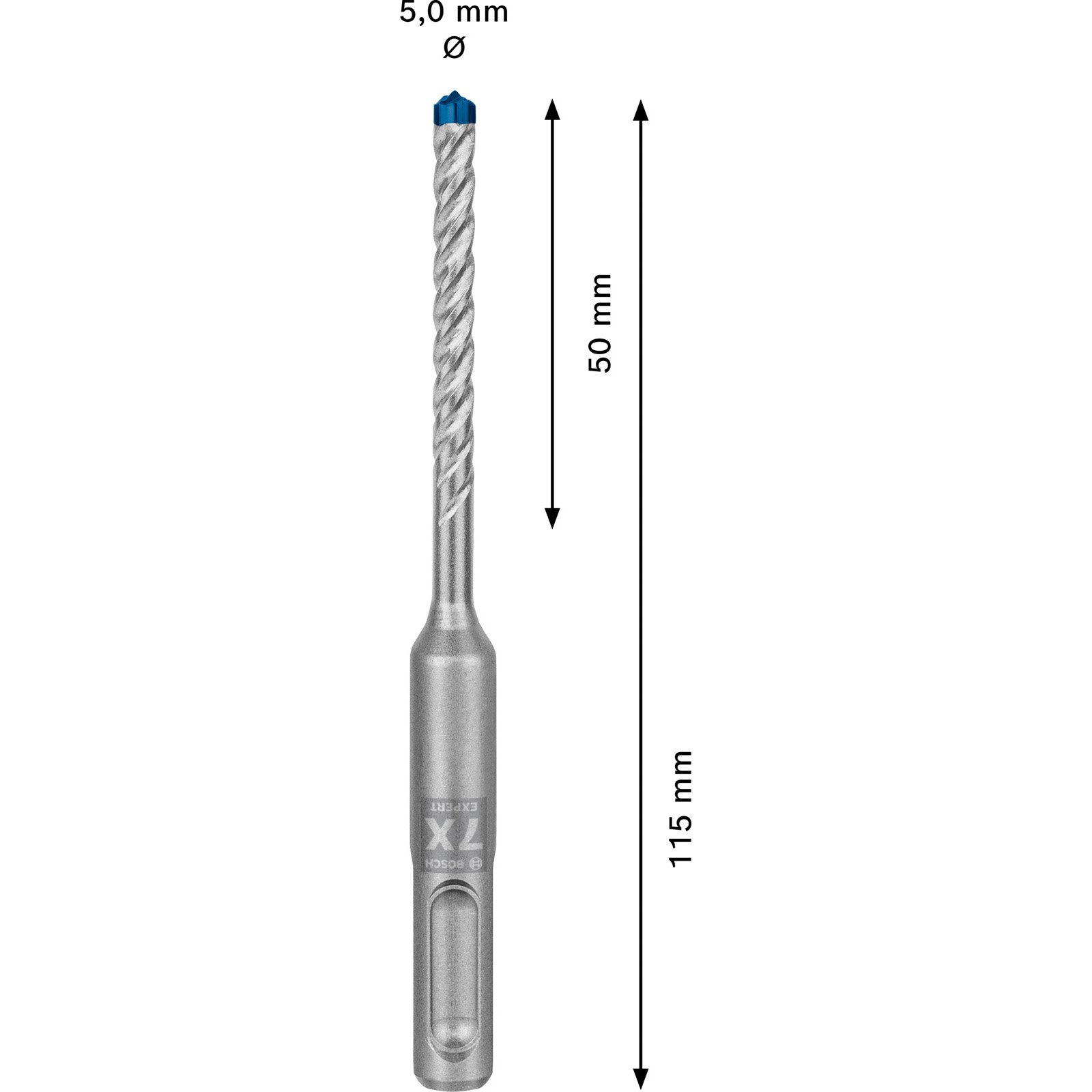 Bosch 10x Expert SDS plus-7X Hammerbohrer 5 x 50 x 115 mm - 2608900157