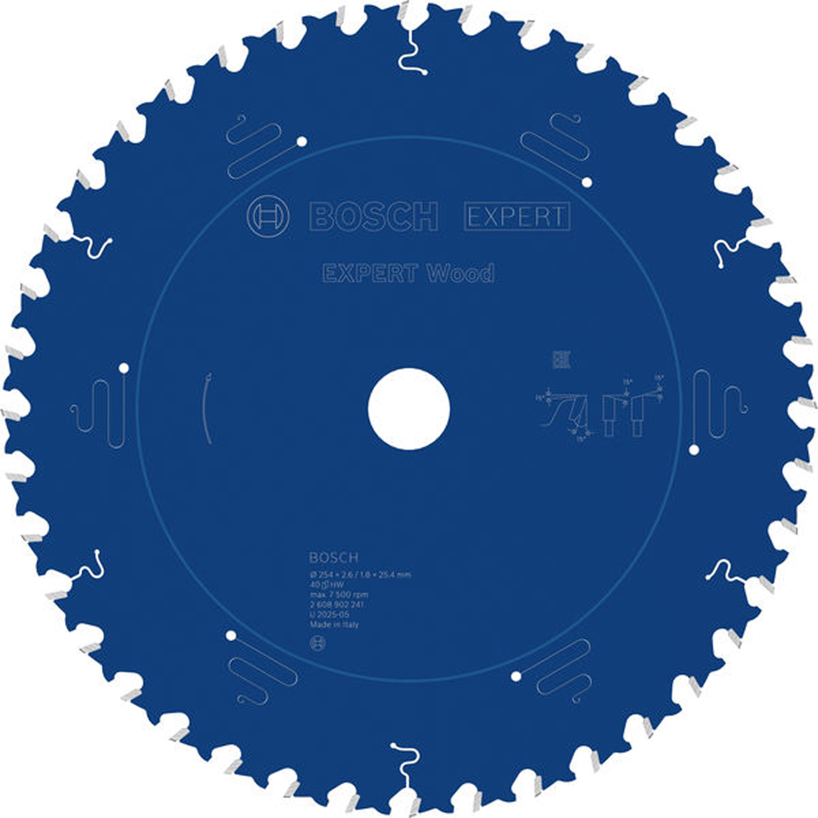 Bosch EXPERT Wood Kreissägeblatt 254x25,4 mm Z40 - 2608902241