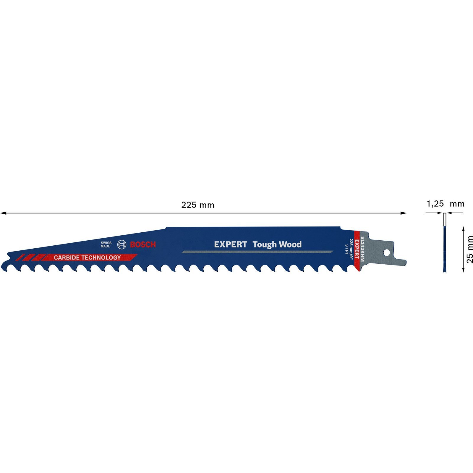 Bosch Expert Tough Wood S 1142 KHM Säbelsägeblatt - 2608900403