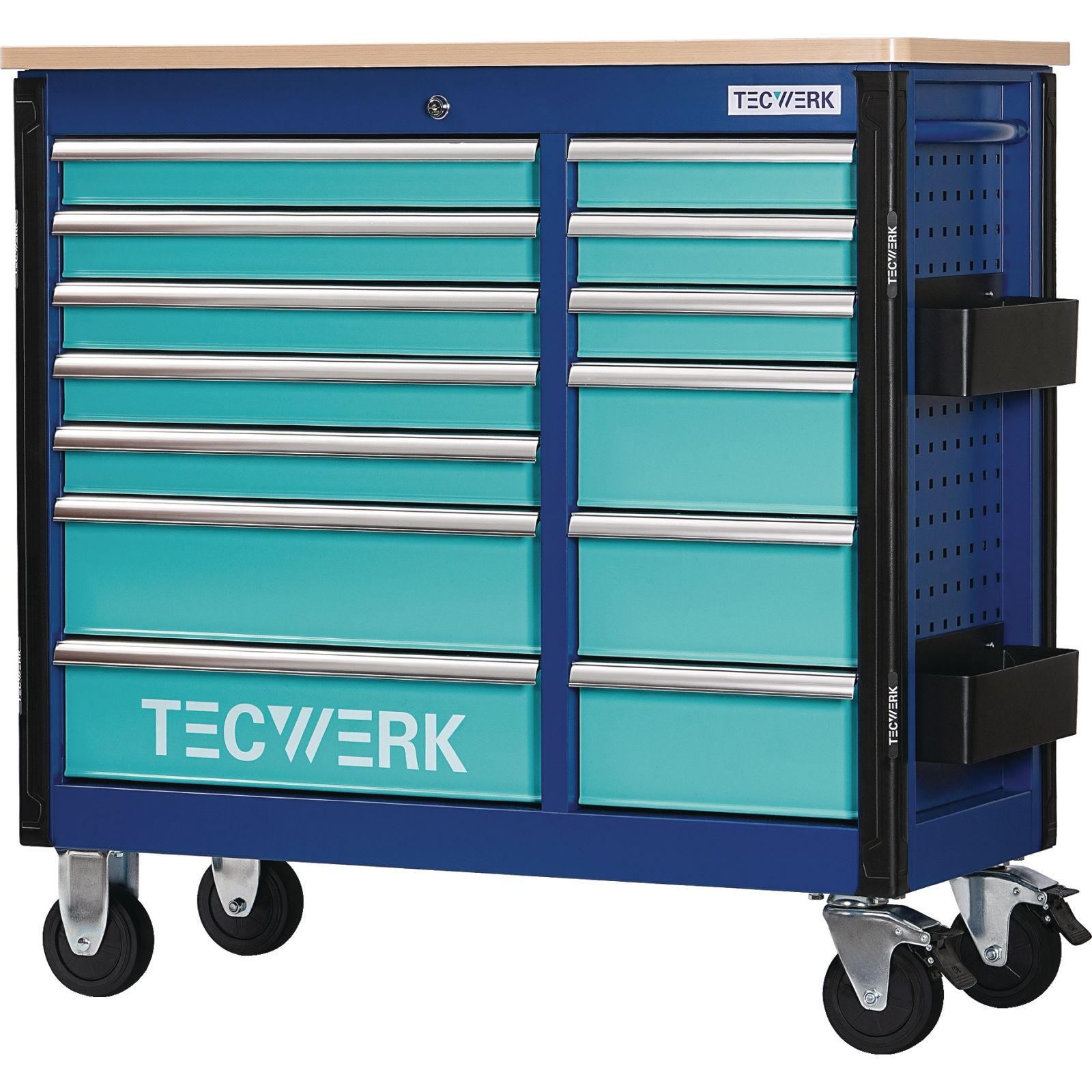 Rollwerkbank PLUS 2.0 S Außen-B1150xT500xH1015mm Schubl.13 30kg 500kg TECWERK