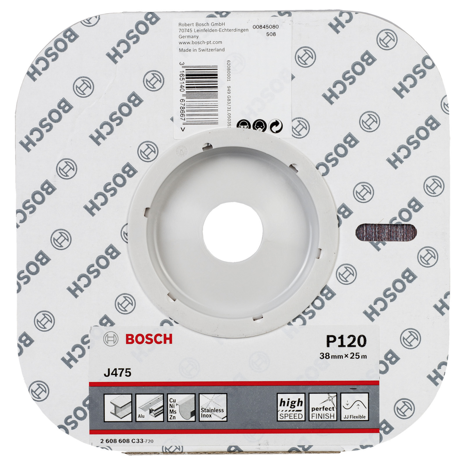 Bosch Schleifrolle J475 Best for Metal Gewebeschleifrolle 38 mm x 25 m 120 - 2608608C33