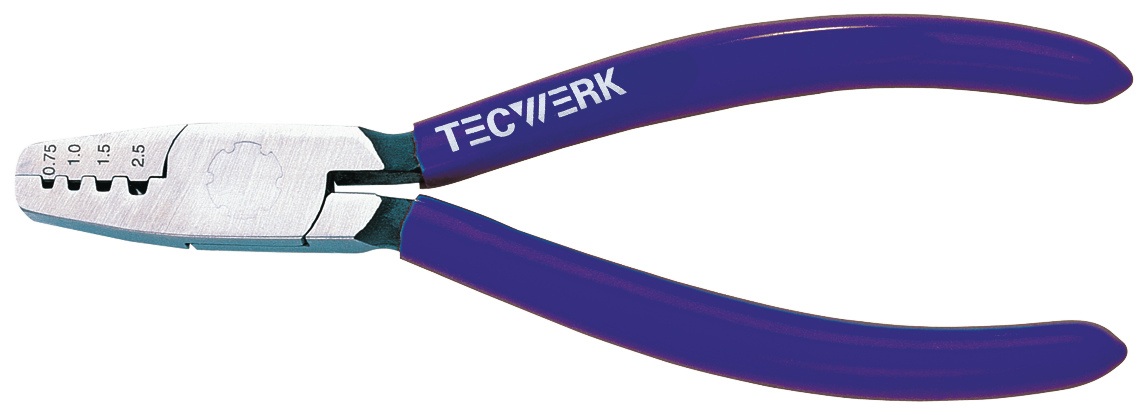 Aderendhülsenzange Gesamt-L.145mm 0,25-2,5 (AWG 23-13)mm² pol.Ku.-Überzug TW