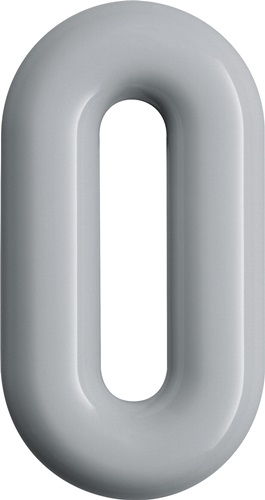 HEWI Hausnummer Ziffer 0 Spezial-Polyamid 90 tiefschwarz 165mm D.33mm - 702.165.0 90