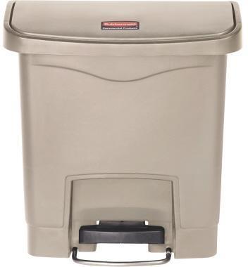 Rubbermaid Tretabfalleimer Slim Jim 1883455 Kunststoff 15l beige