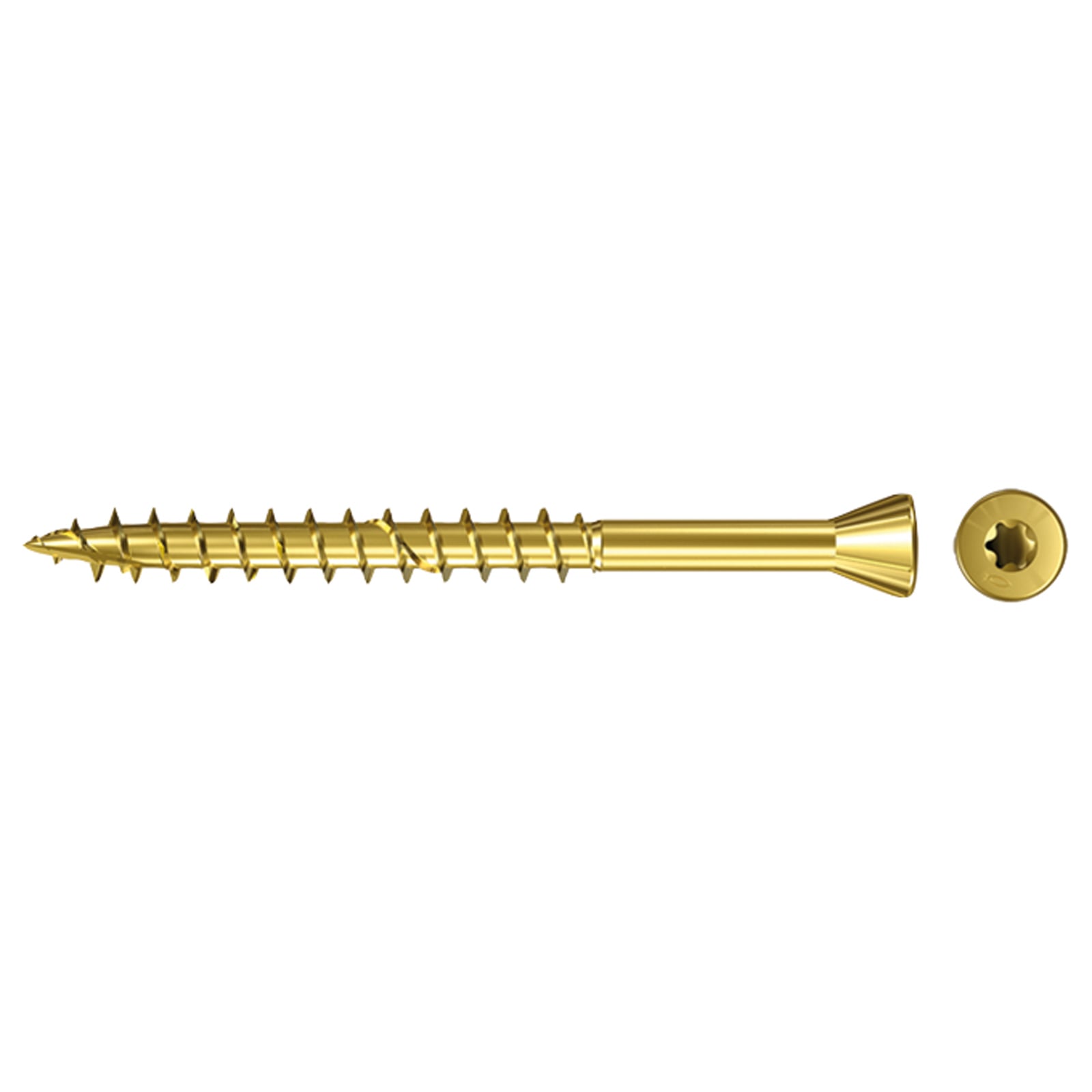 fischer Dielenschrauben PowerFast FTF-ST 3,5 x 45 YZP Senkkopf Teilgew. Innenstern TX gelb verzinkt - 577746