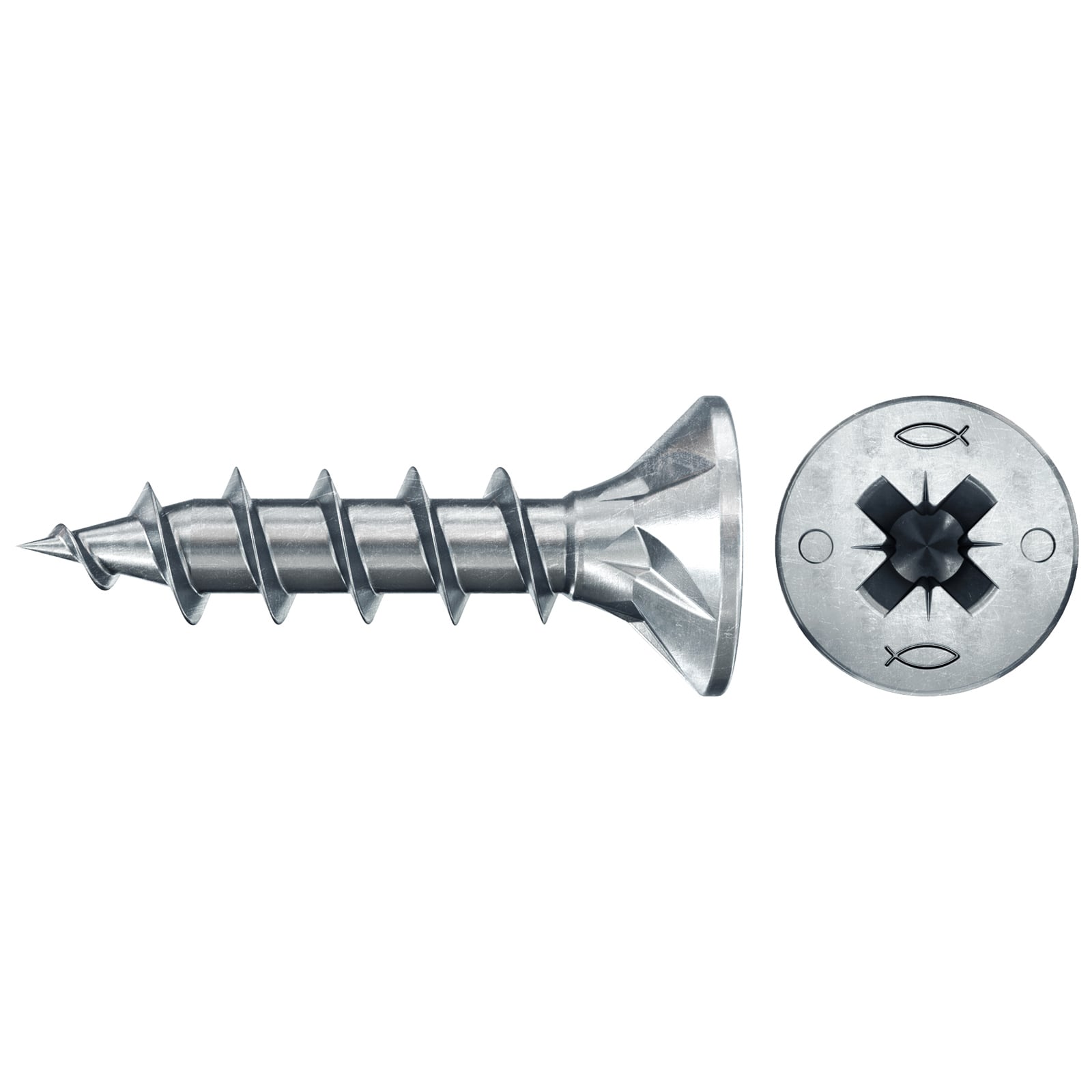 fischer Spanplattenschraube PowerFast FPF II CZF 4,5 x 25 BC 210 Senkkopf Kreuzschlitz PZ Vollgew. - 577660