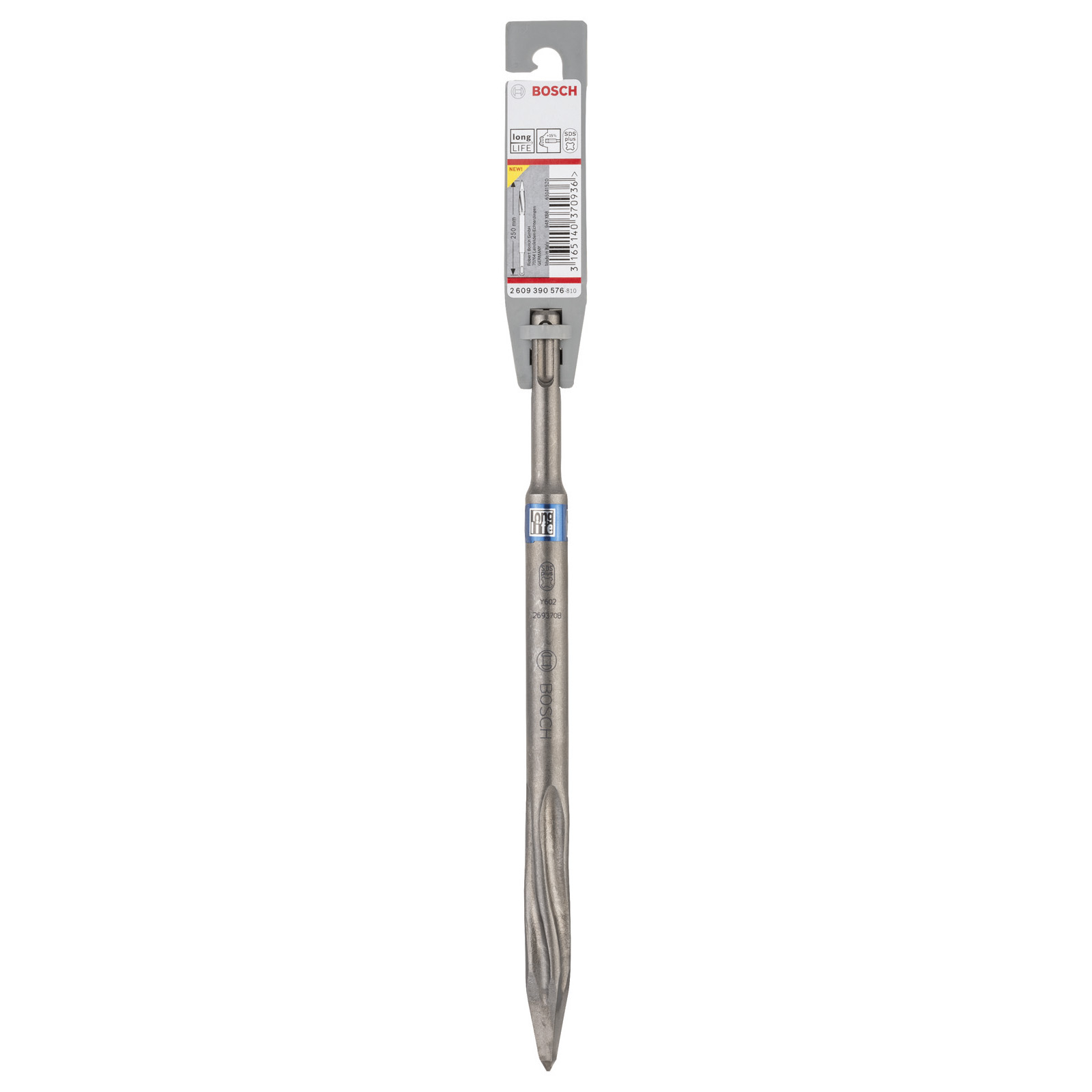 Bosch 1x Spitzmeißel mit SDS-plus-Aufnahme Long Life 250 mm - 2609390576