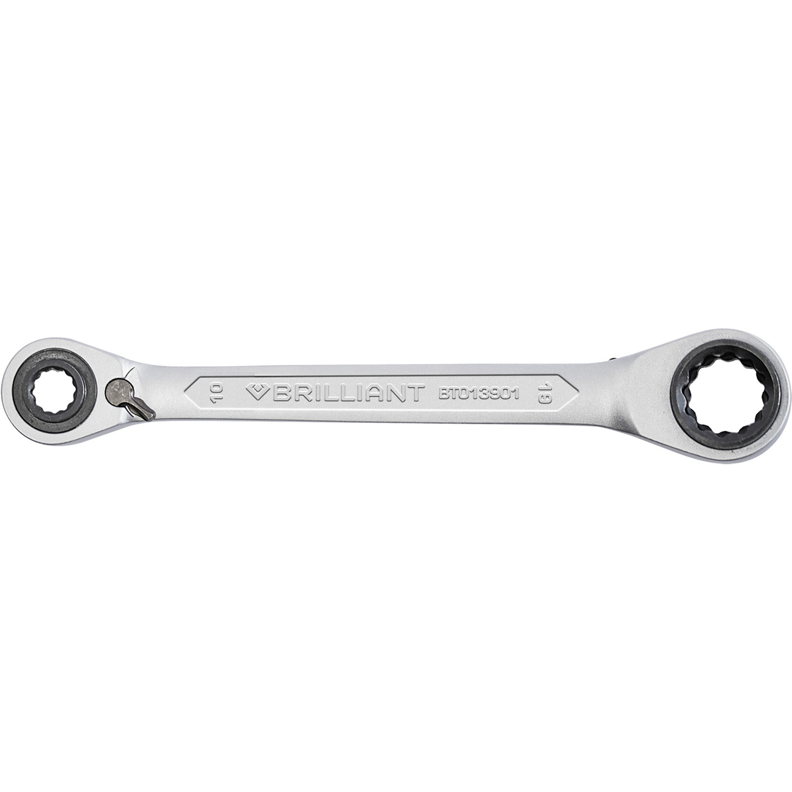 BRILLIANT TOOLS 4in1 Doppel-Ratschenringschlüssel 10 x 13 17 x 19 mm - BT013901