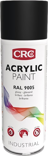 CRC Farbschutzlackspray ACRYLIC PAINT tiefschwarz glänzend RAL 9005 400 ml Spraydose - 31063-AA