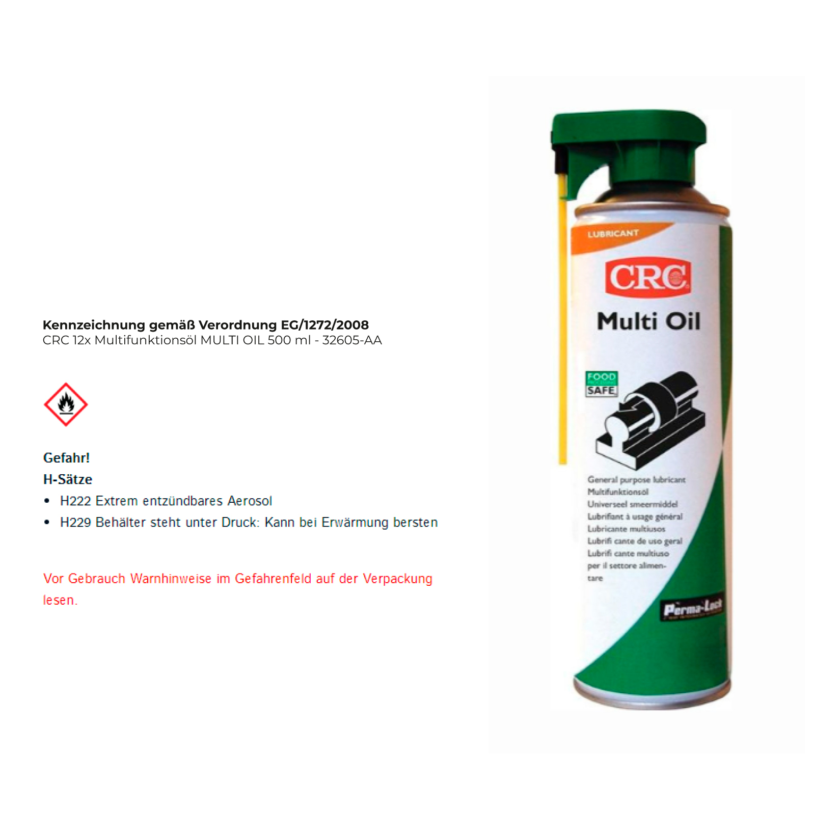 CRC Multifunktionsöl MULTI OIL 500 ml - 32605-AA