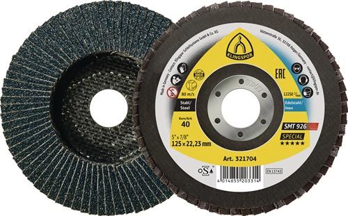 Fächerscheibe SMT 926 Special D.125mm K.80 6Grad gewölbt INOX,STA ZK KLINGSPOR