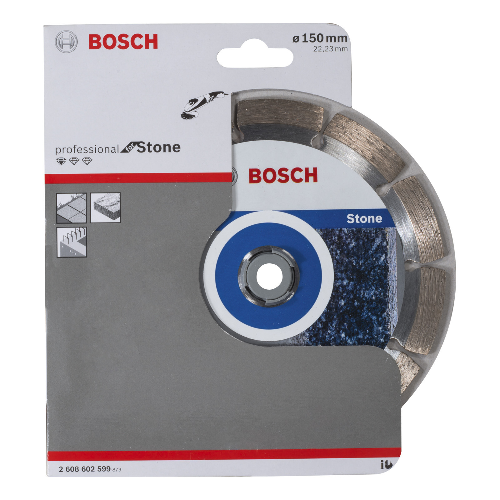 Bosch Diamanttrennscheibe Standard for Stone 150x22,23x2x10 mm 2608602599