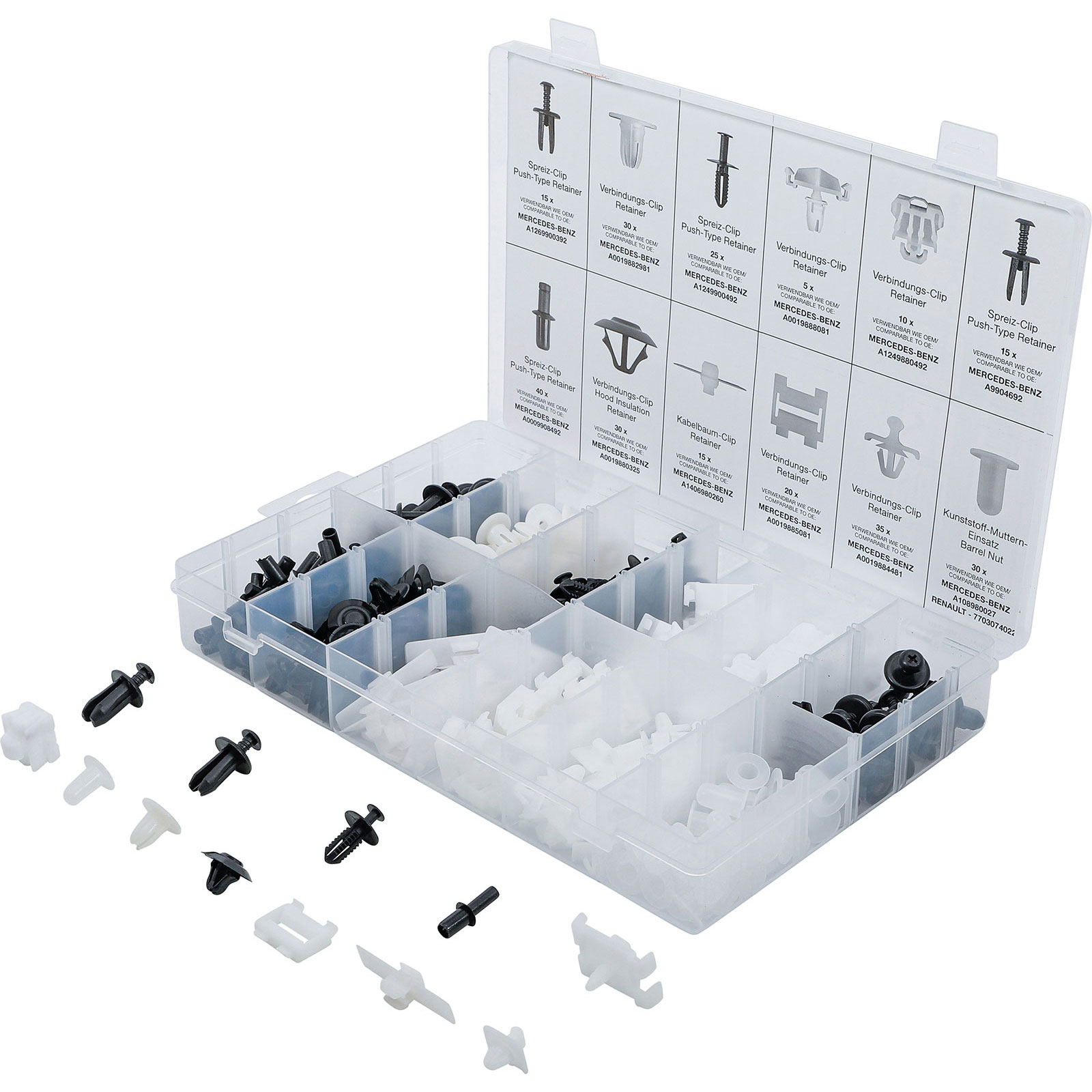 BGS KFZ-Befestigungsclip-Sortiment für Mercedes-Benz 270tlg. - 9043