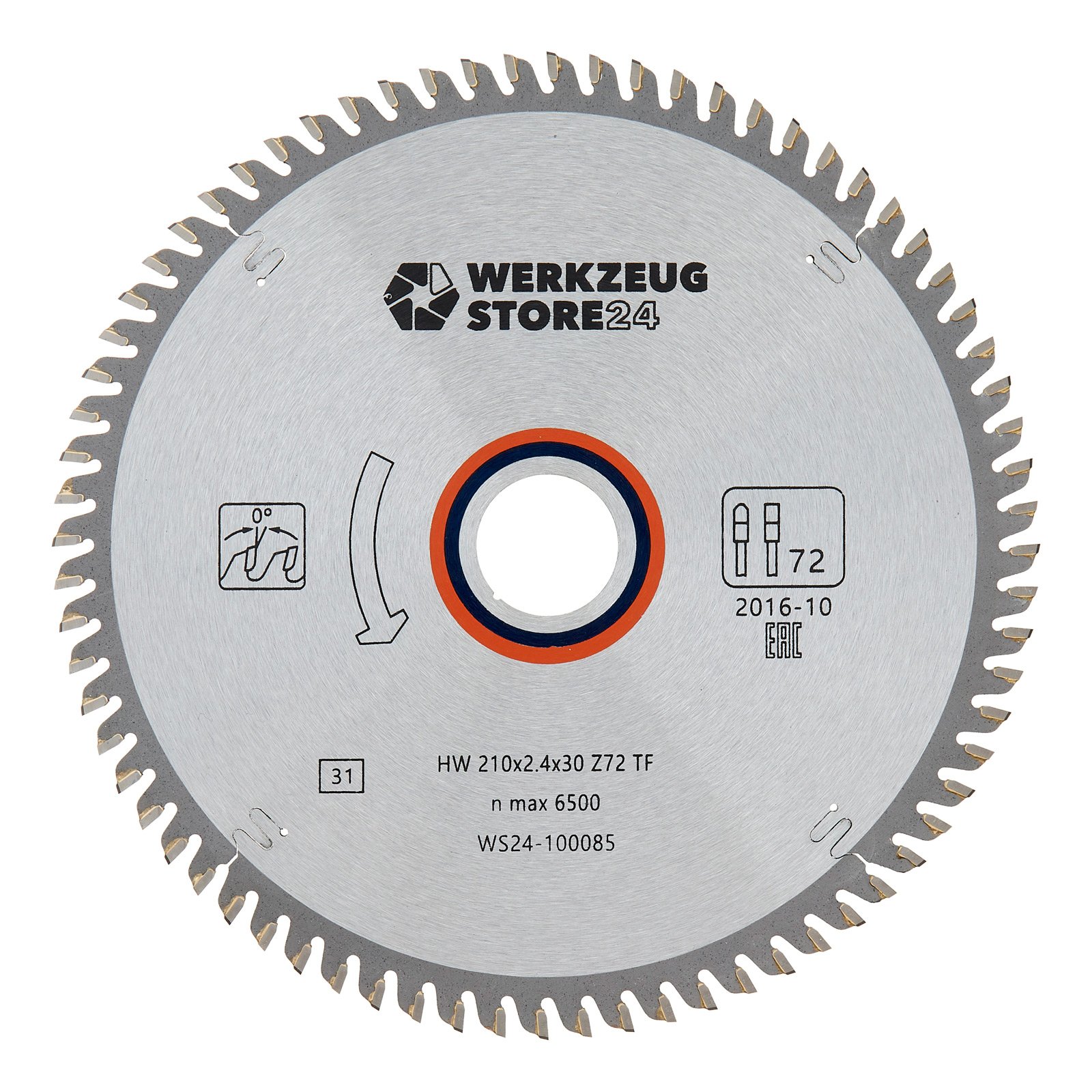 WS24 HM Kreissägeblatt SPEZIAL 210 x 2,4 x 30 TF 72 - WS24-100085