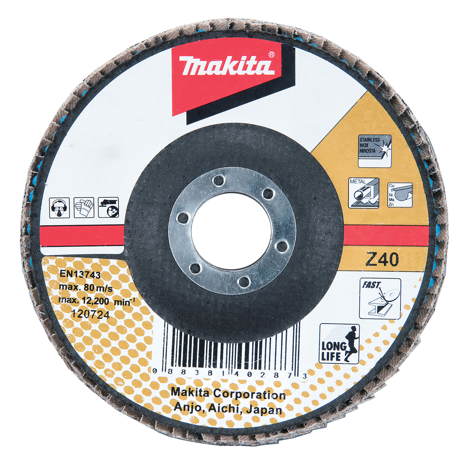 Makita Fächerschleifscheibe 180 mm Z40 - D-27539