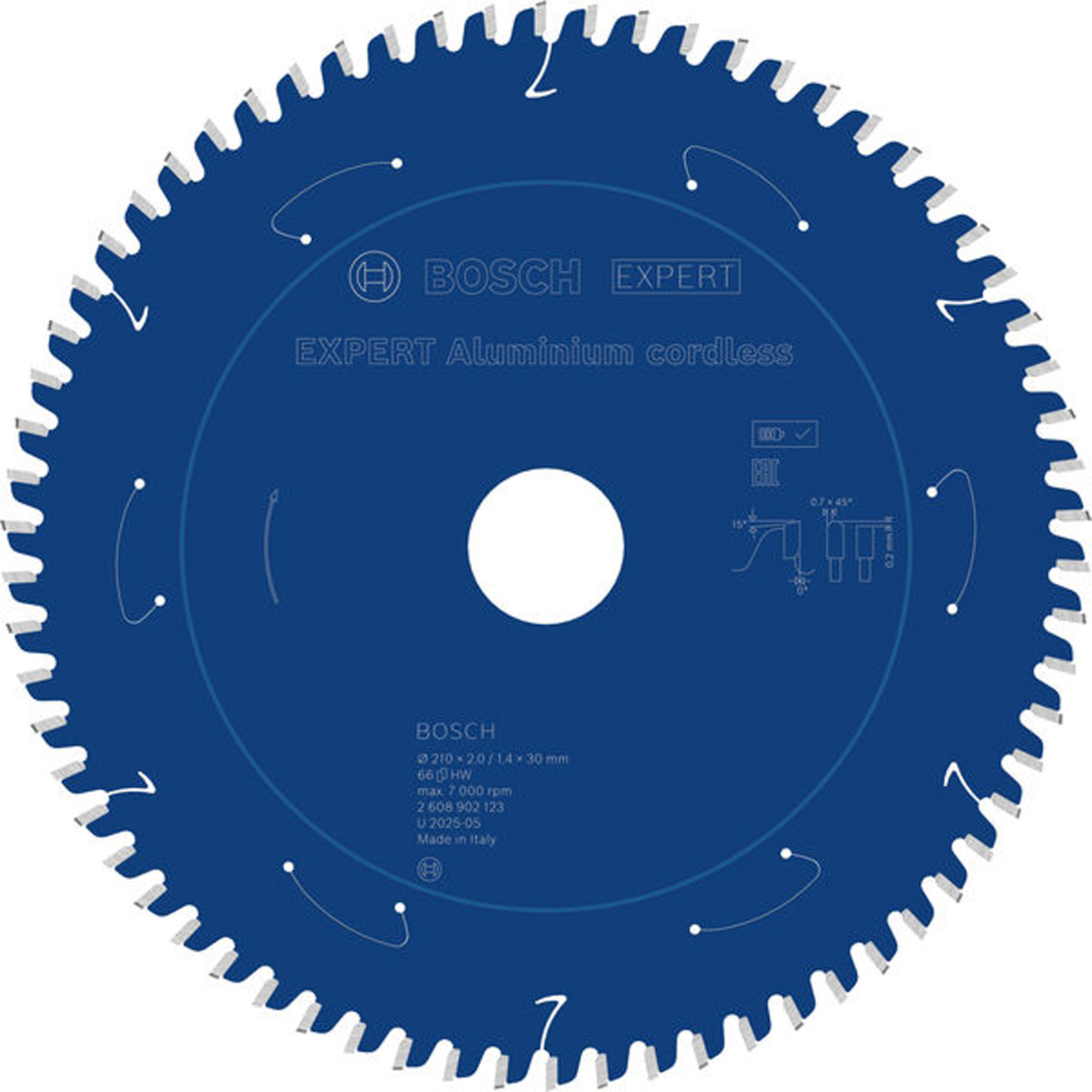 Bosch EXPERT Aluminium Kreissägeblatt 210x30 mm Z66 - 2608902123