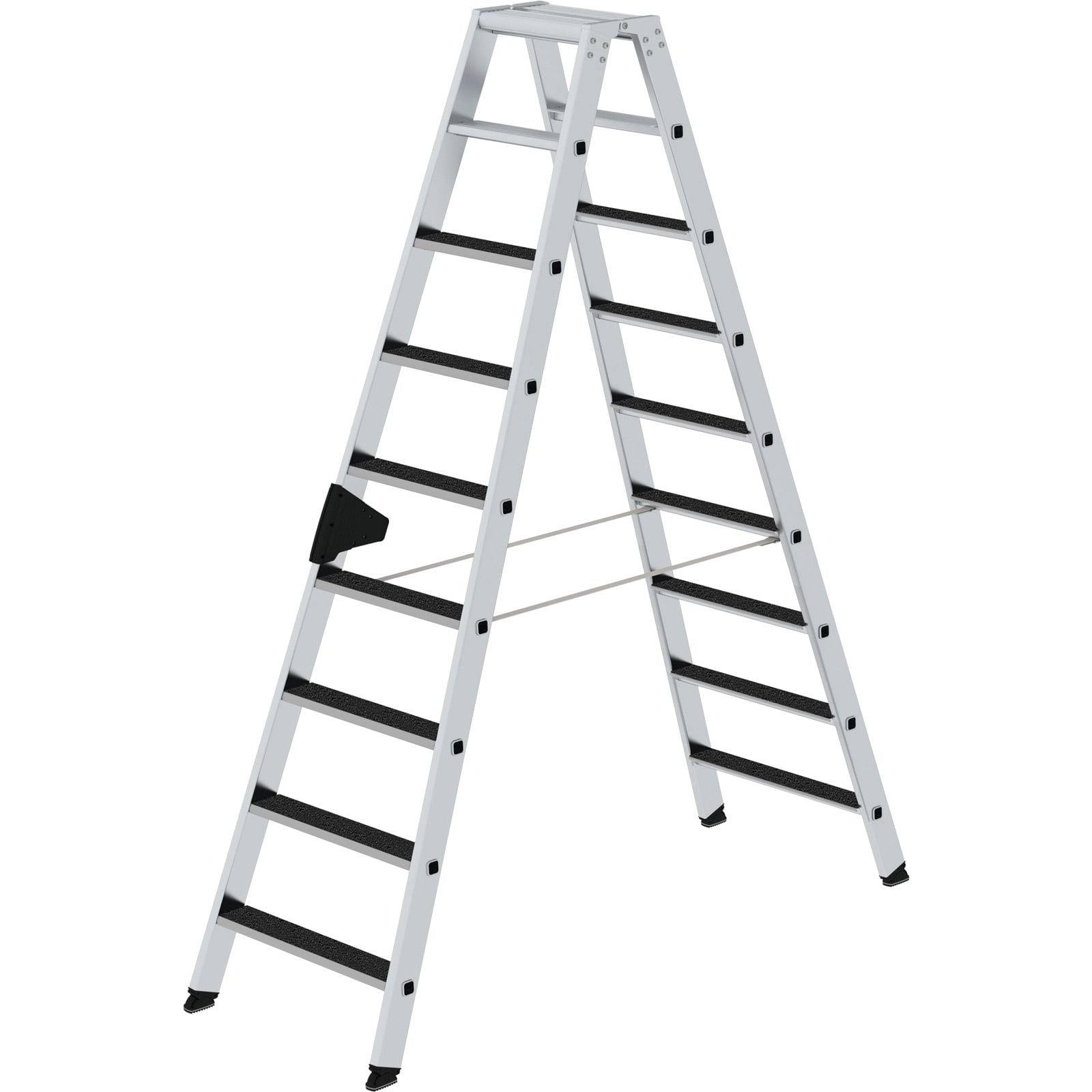 Günzburger Steigtechnik Stufen-Stehleiter beidseitig begehbar mit clip-step R13 2 x 9 Stufen - 041642