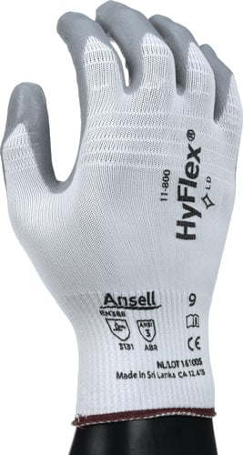 ANSELL Handschuhe HyFlex 11-800 weiß / grau EN 388 PSA II 12 Paar