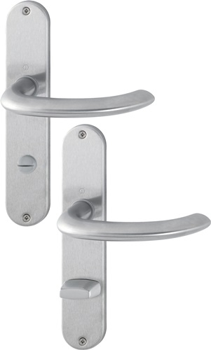 HOPPE Langschildgarnitur Mar.E1138Z/302 VA F69 SK/OL 78mm DIN L/R - 3042581