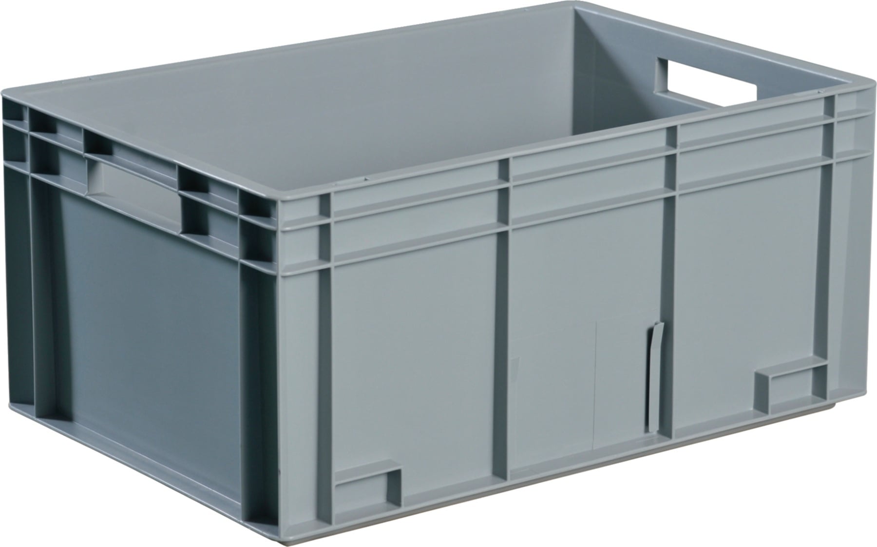 Transportbehälter L600xB400xH280mm grau PP Durchfassgr.Seitenw.geschl.TECWERK