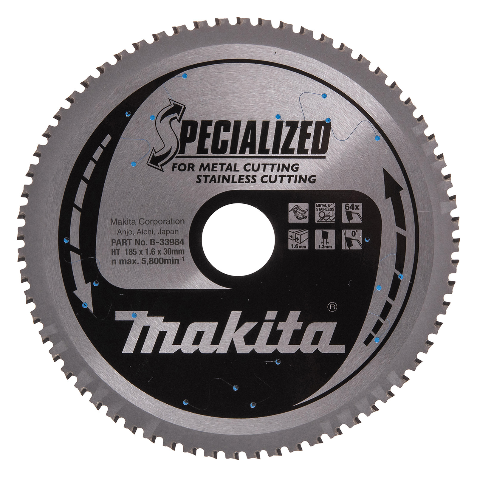 Makita SPECIALIZED Sägeblatt 185x30x64Z - B-33984