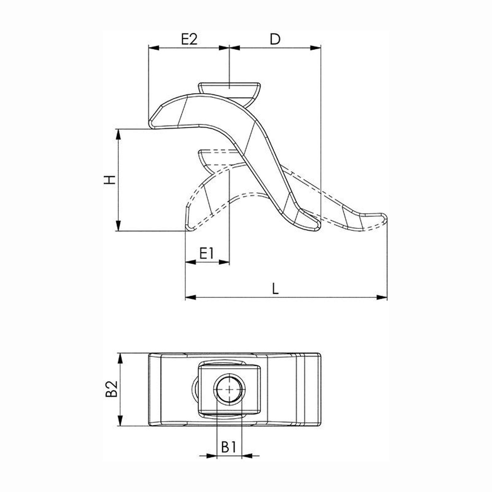 AMF Spannpratze Nr. 6321 für T-Nut 18 mm - 74930