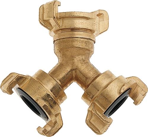 GEKA Abzweigstück mit GEKA plus-Anschluss Messing Schlauchgröße 9,5-38 mm - 333341
