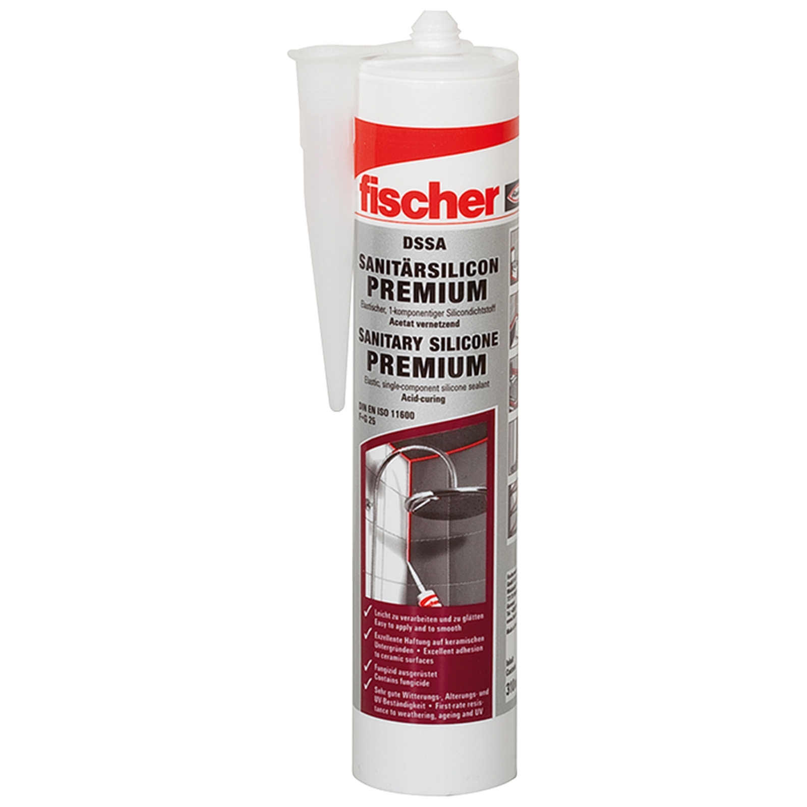 Fischer 1x Sanitärsilicon DSSA 310 ml bahama - beige - 53103