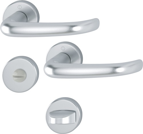 HOPPE Rosettengrt.San Fran.1301/42KV/42KVS Alu.F1 rd.SK/OL DIN L/R D/D - 3715562