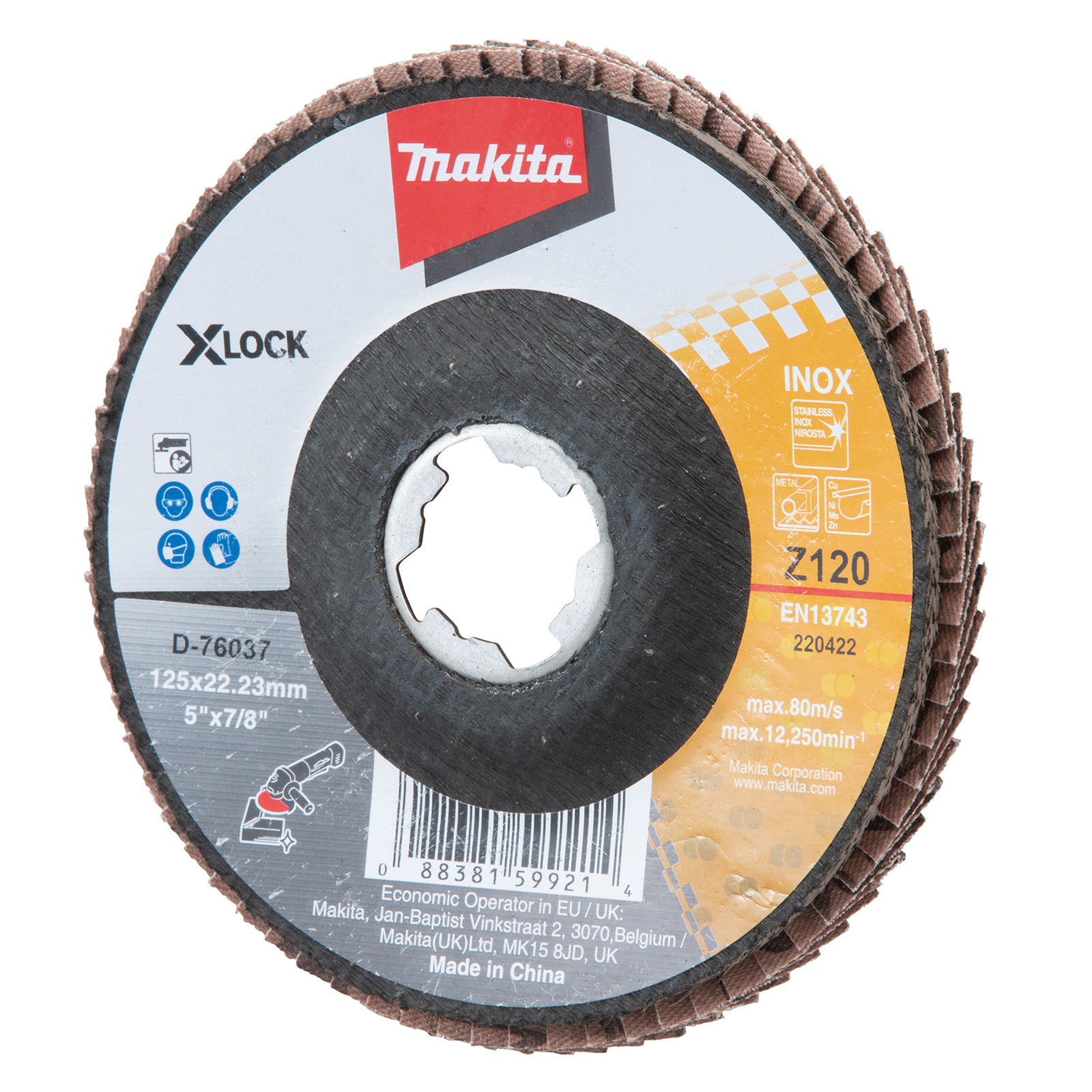 Makita Fächerschleifscheibe 125 mm Z120 - D-76037