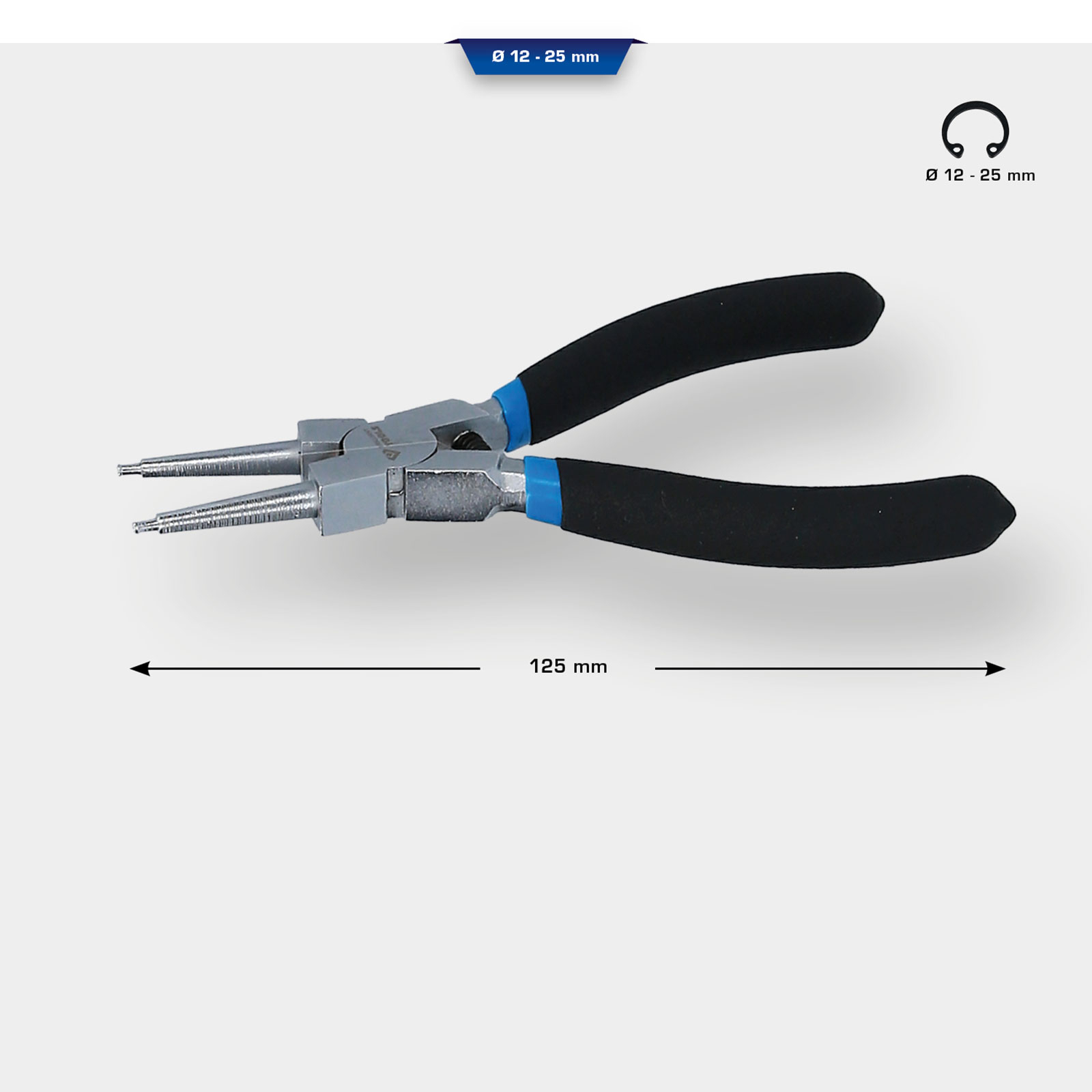 BRILLIANT TOOLS Seegeringzange für Innensicherungsringe gerade 125 mm - BT067007