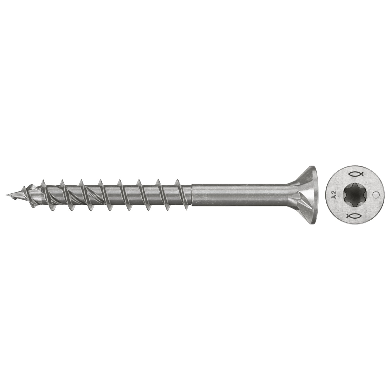 fischer Spanplattenschraube PowerFast FPF II CTP 5,0 x 50 A2 180 Senkkopf Innenst. TX Teilgew. Edelstahl A2 - 577806